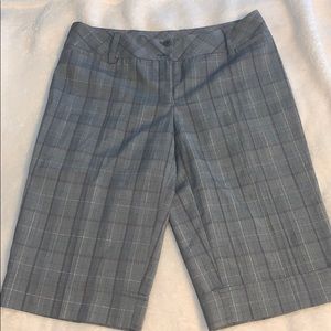 AGB Plaid Gray Bermuda Shorts